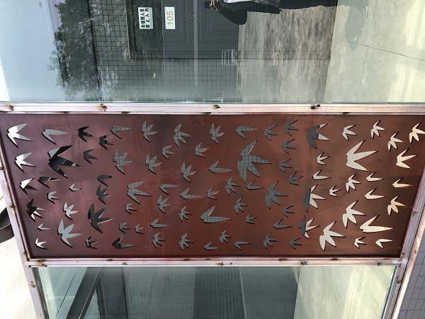 工商銀行鋼板屏風做舊案例